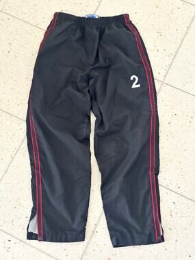90s women’s windbreaker track pants Size medium Black Red Sportwear